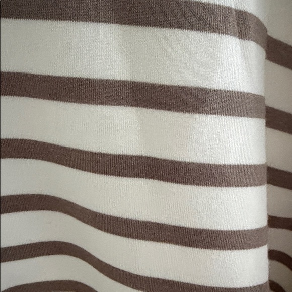 Spanx Air Essentials Striped Brown and Cream Sweatshirt - Picture 5 of 6